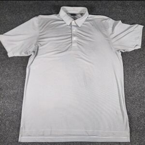 Dunning Golf Performance Polo Shirt Men’s XL Gray Stripe Polyester‎ Spandex